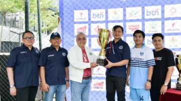Sesmenpora Gunawan buka turnamen mini soccer Diamond Cup 4 Youth di Jakarta, ajang pertama khusus alumni SMA se-Jabodetabek, dukung olahraga dan kesehatan. foto: Bagus/Kemenpora.go.id