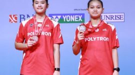 Selsi/Yasintha finis runner-up di Wondr by BNI Indonesia IC 2025 setelah kalah dari unggulan teratas Chinese Taipei di final. foto: Dok PBSI